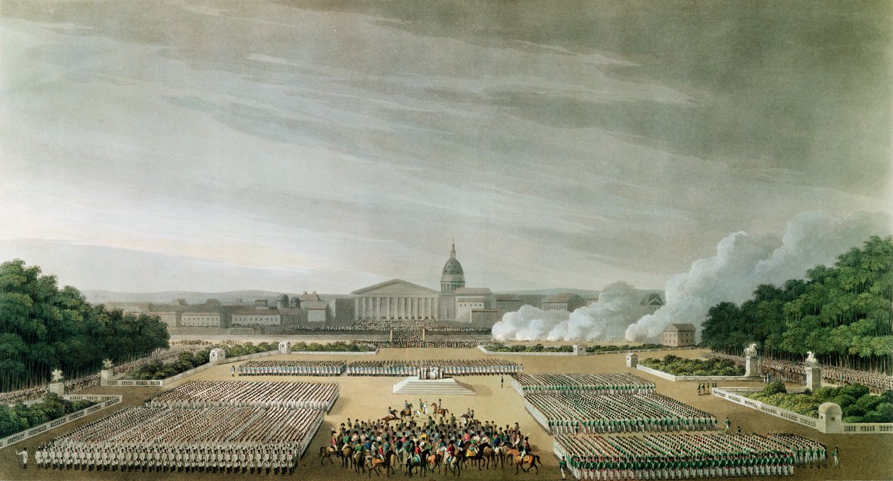 Ceremoni af Te Deum af de allierede hære på Louis XV-pladsen, Paris, den 10. april 1814 af English School