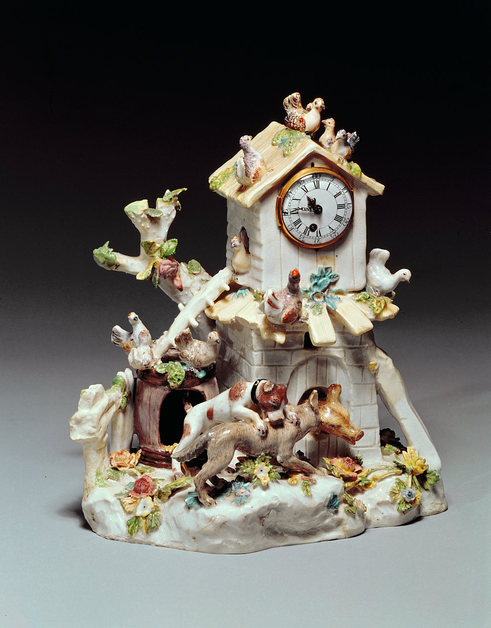 Chelsea gårdur i porcelæn, rød ankerperiode, ca. 1755 af English School