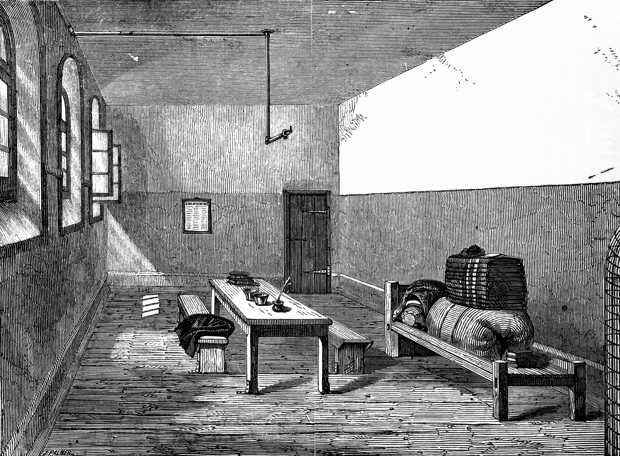 Fordømte Cell Newgate af English School