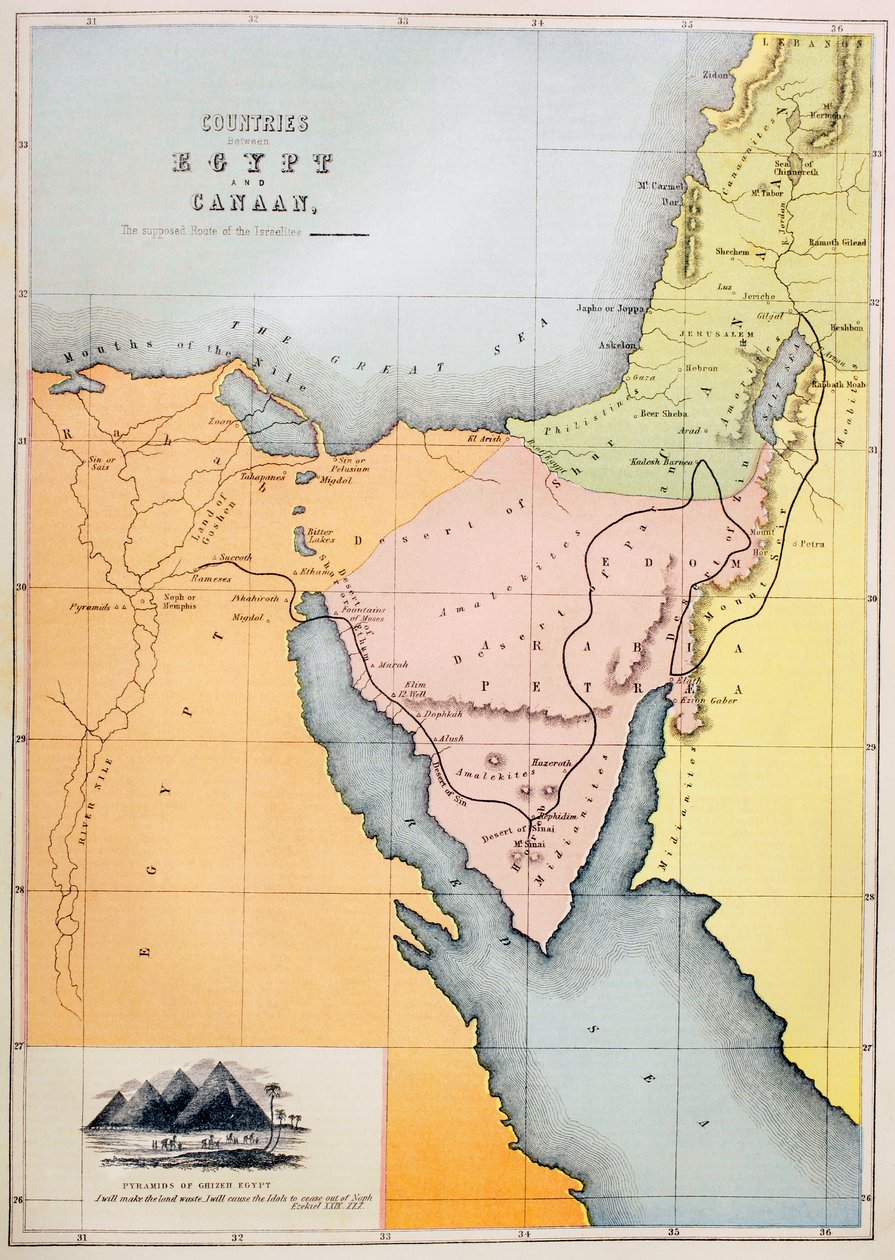 Lande mellem Egypten og Kanaan af English School