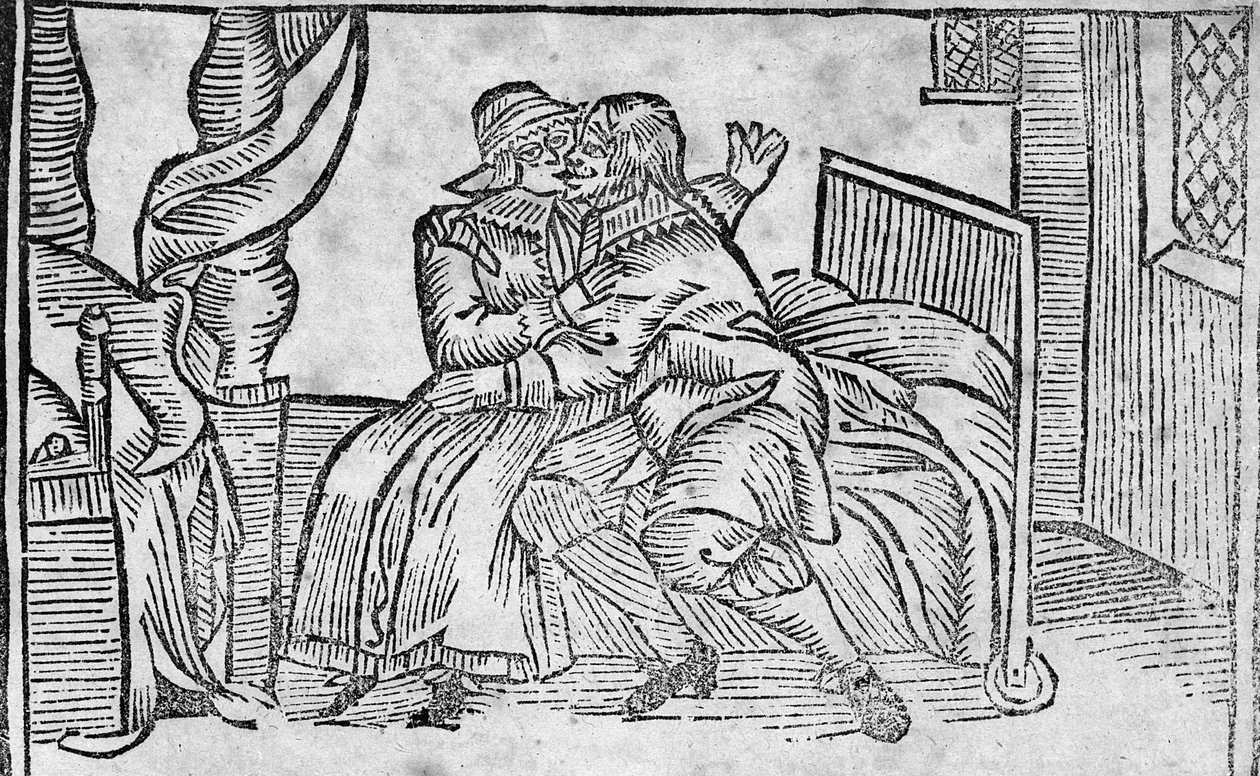 Couple Kissing, illustration fra 