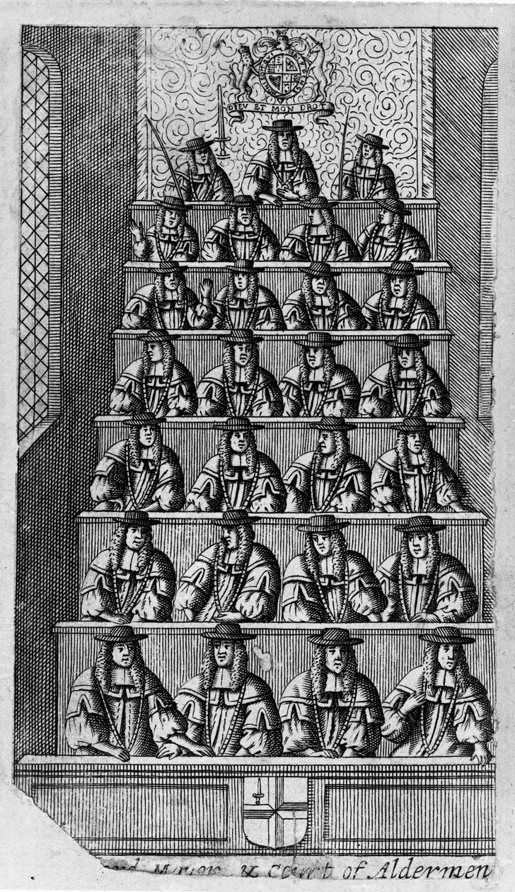 Rådmandsretten, c.1690 af English School