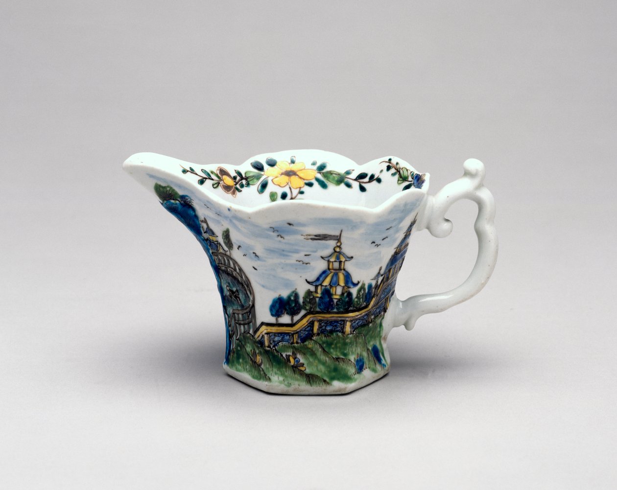 Cremebåd, Worcester Porcelæn, ca. 1755-58 (porcelæn) af English School