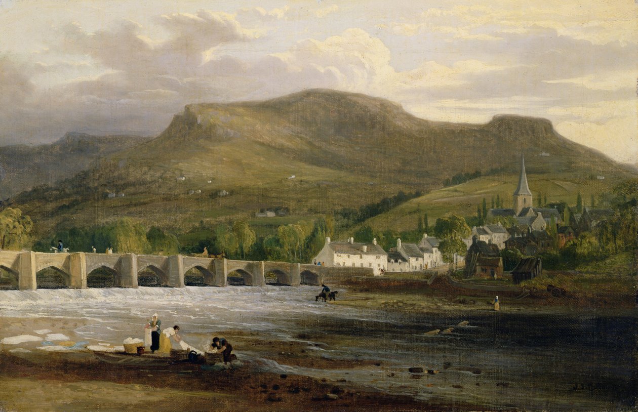 Crickhowell, Breconshire, ca. 1800 af English School
