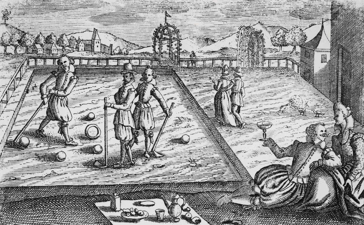 Kroket, c.1650 af English School