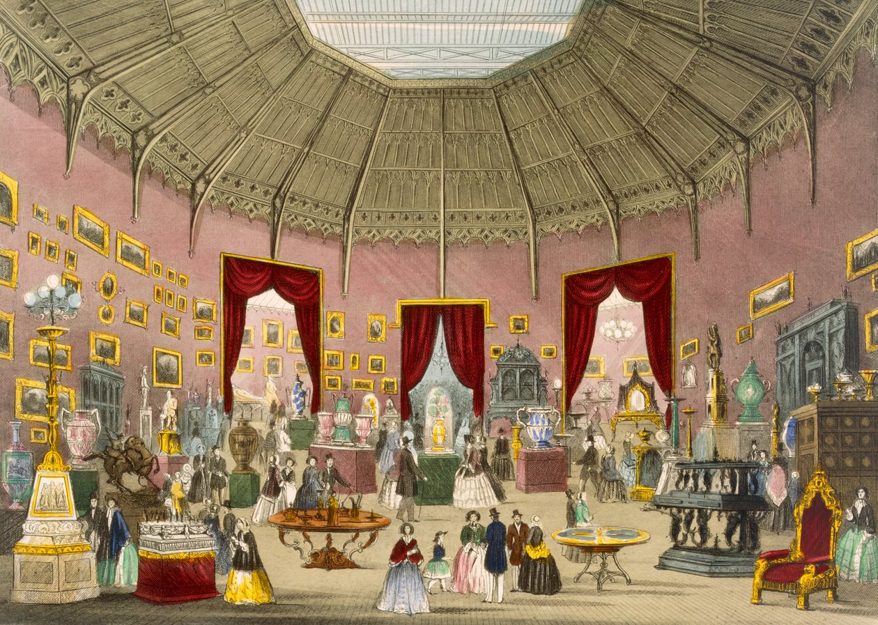 Crystal Palace, Zollverein Department, ved Chavanne, pub. af Read & Co. (farvet litho) af English School
