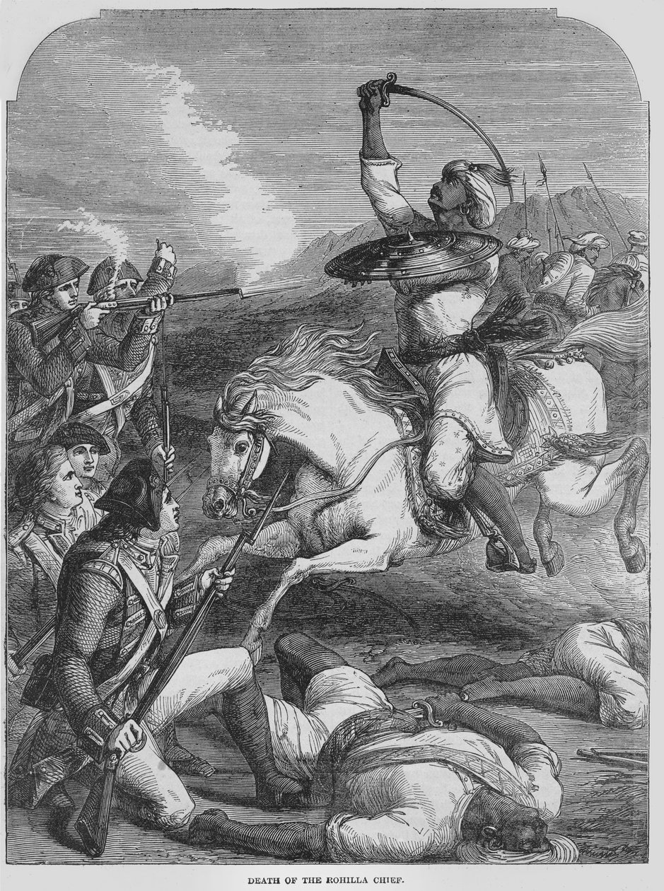 Rohilla-høvdingens død i 1781 af English School
