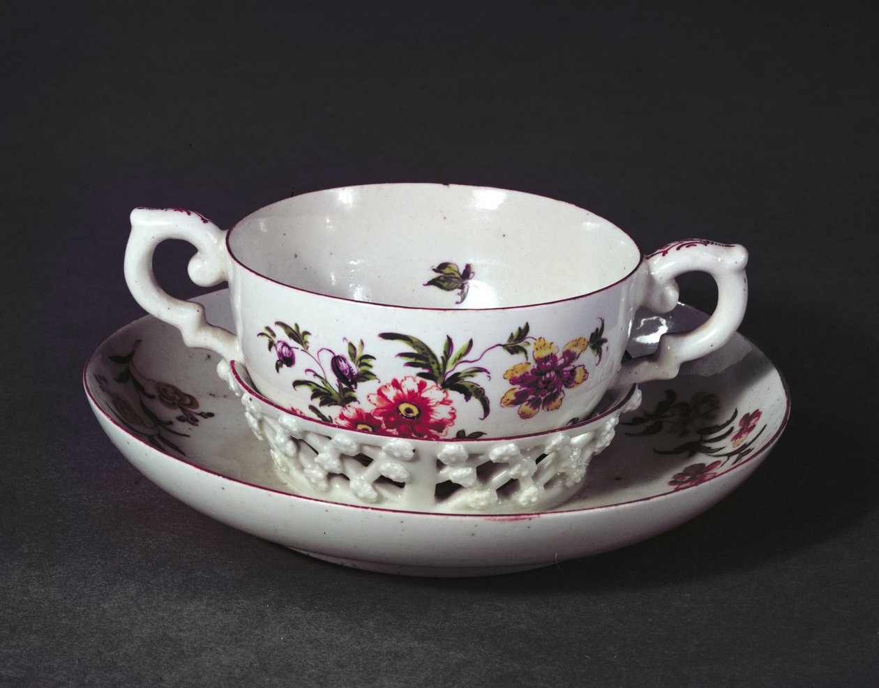 Derby trembleuse kop og underkop, ca. 1758 (porcelæn) af English School