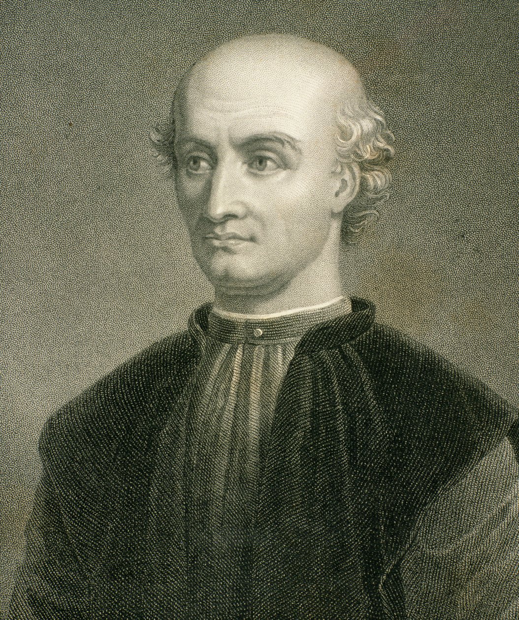 Donato Bramante (1444-1514) fra "Gallery of Portraits", udgivet i 1833 af English School