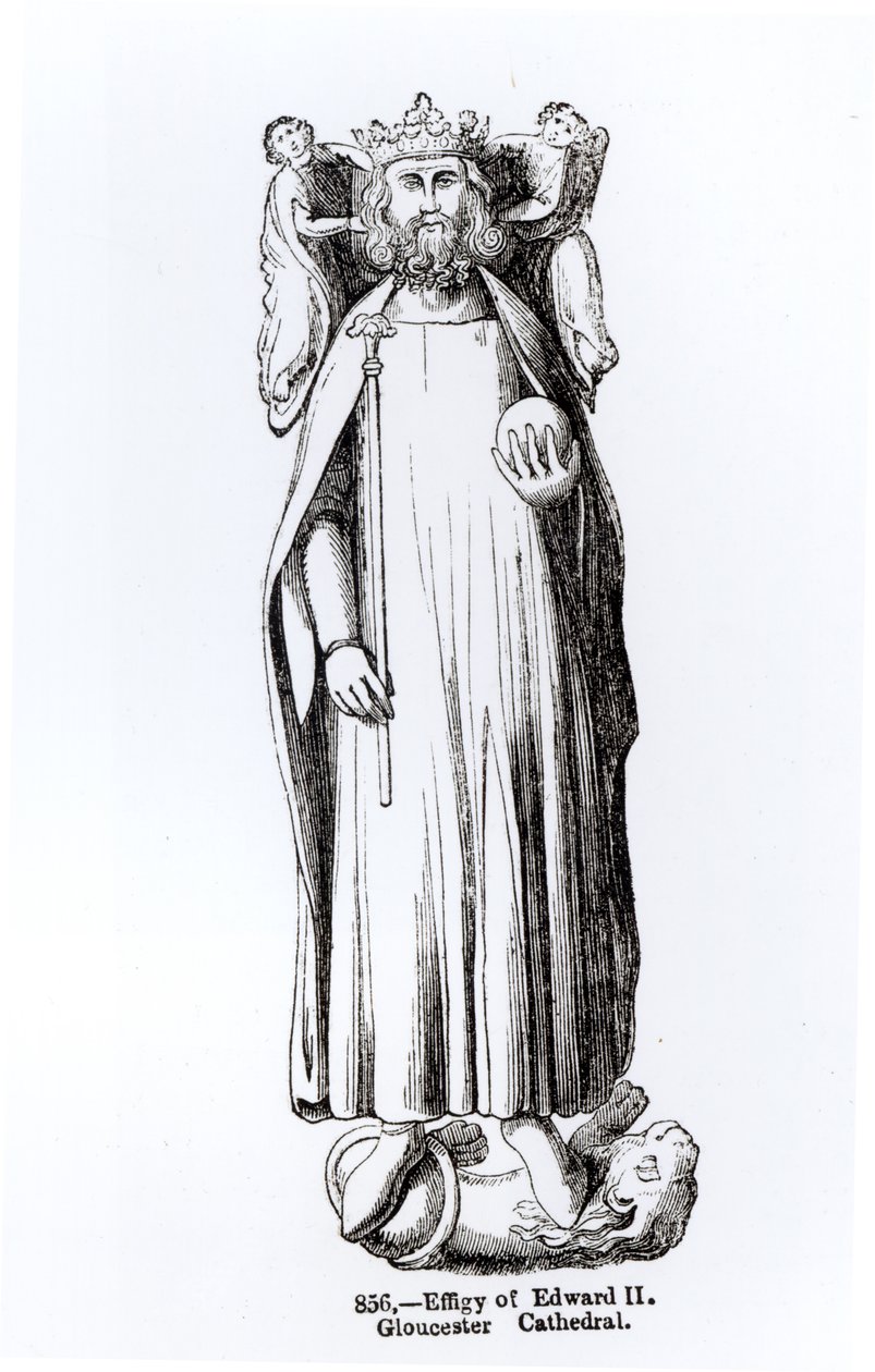 Billede af Edward II (1284-1327) fra Gloucester Cathedral af English School