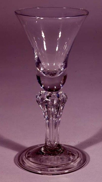 Engelsk baluster Silesian eller piedestal vinglas, 1730 (glas) af English School