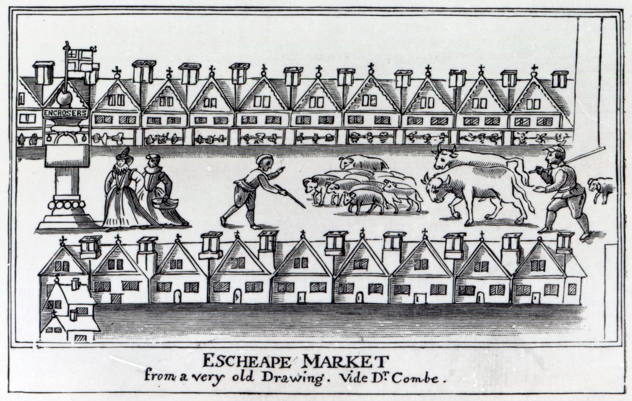 Escheape Market, efter en original tegning fra ca. 1598 af English School