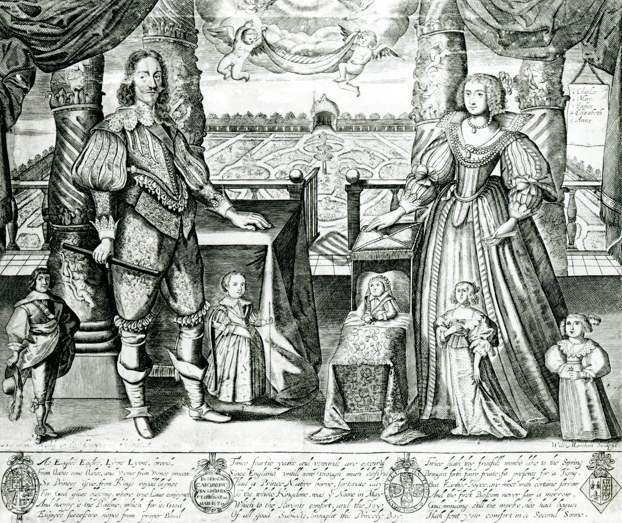 Familieportræt af Charles I af English School