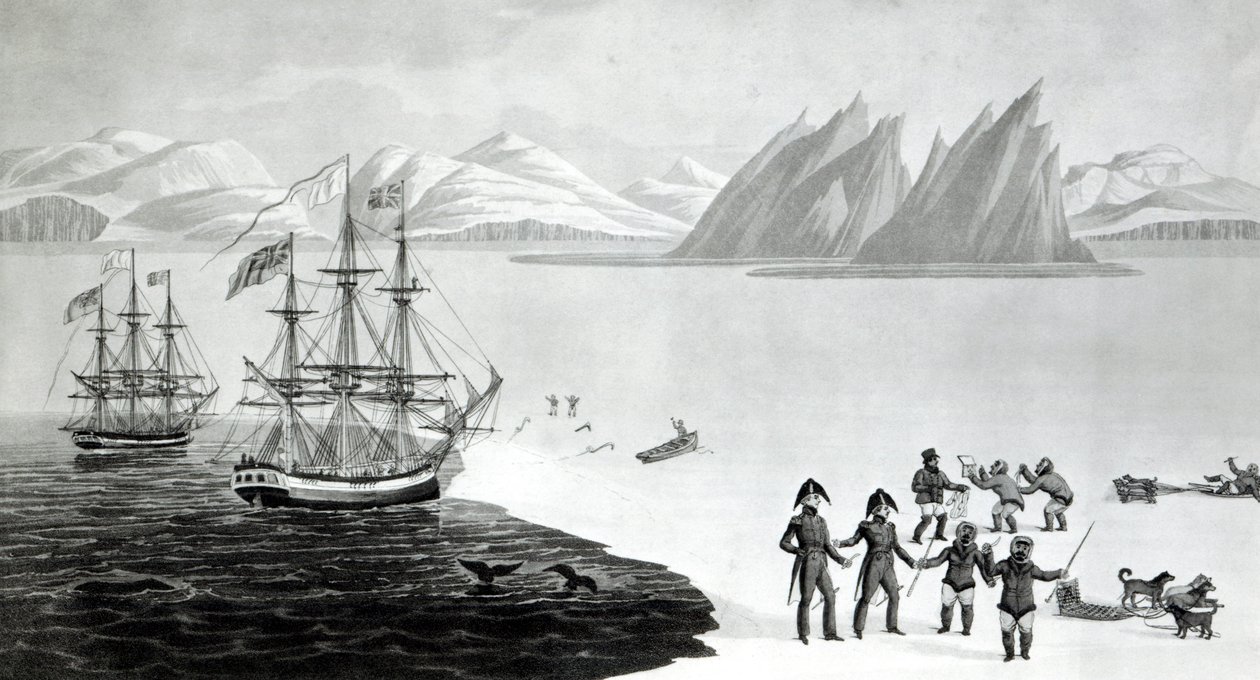 Første kommunikation med de indfødte i Prince Regents Bay, 1818 af English School