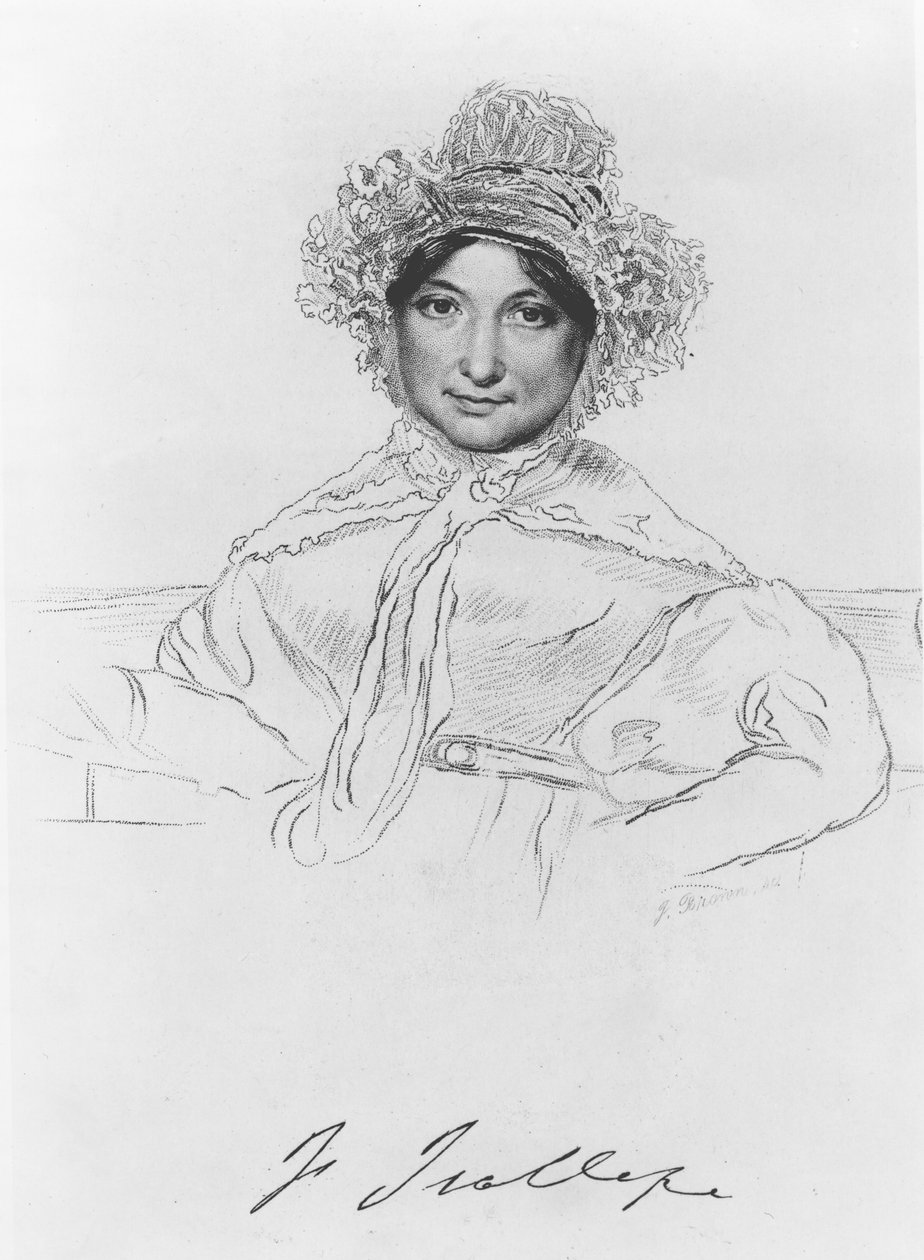 Frances Trollope (1780-1863) graveret af F.Brown af English School