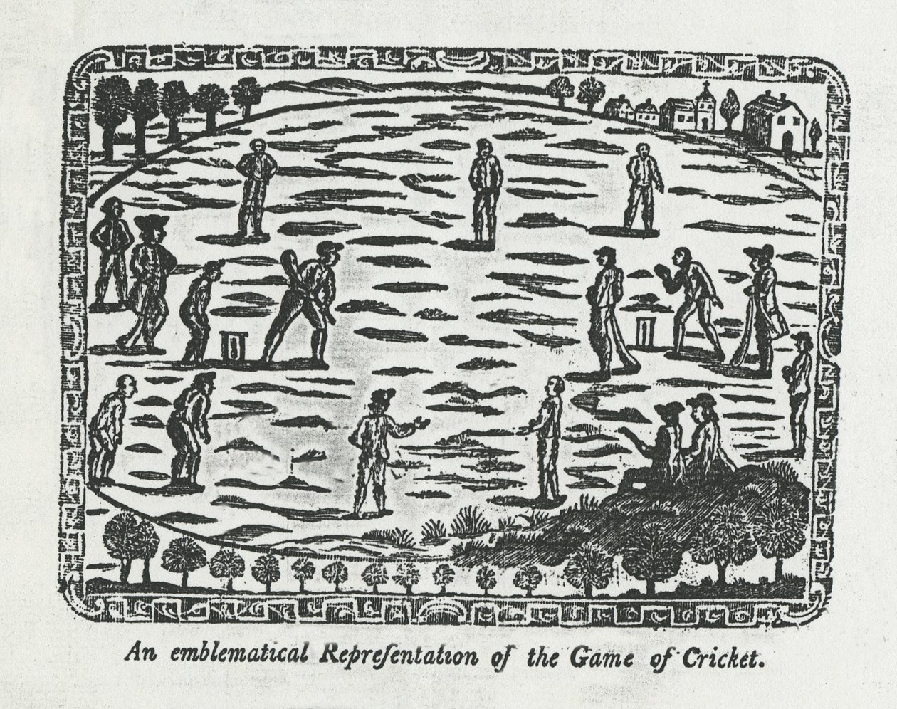 Spil cricket, 1774 af English School