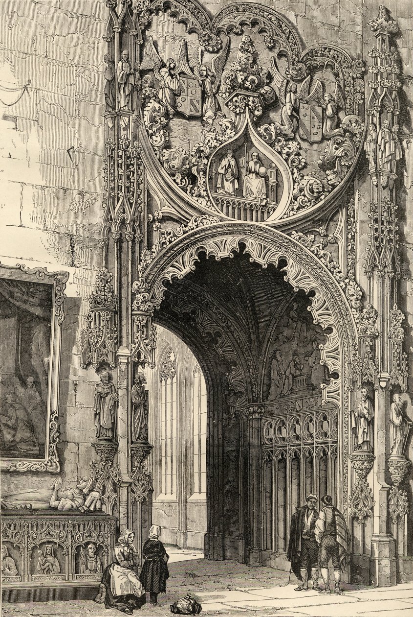 Porten til katedralen, Segovia, illustration fra 