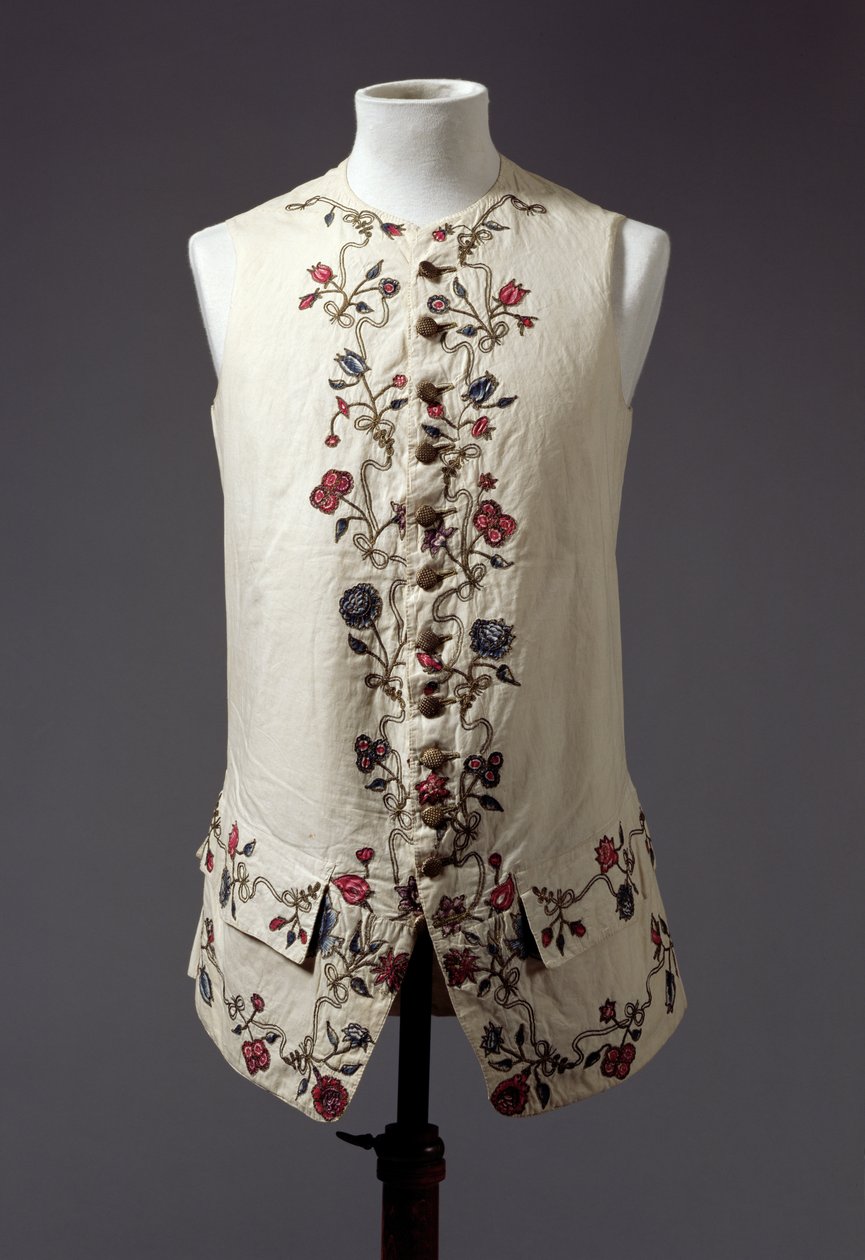 Gentlemans vest, ca. 1760-70 (linned) af English School