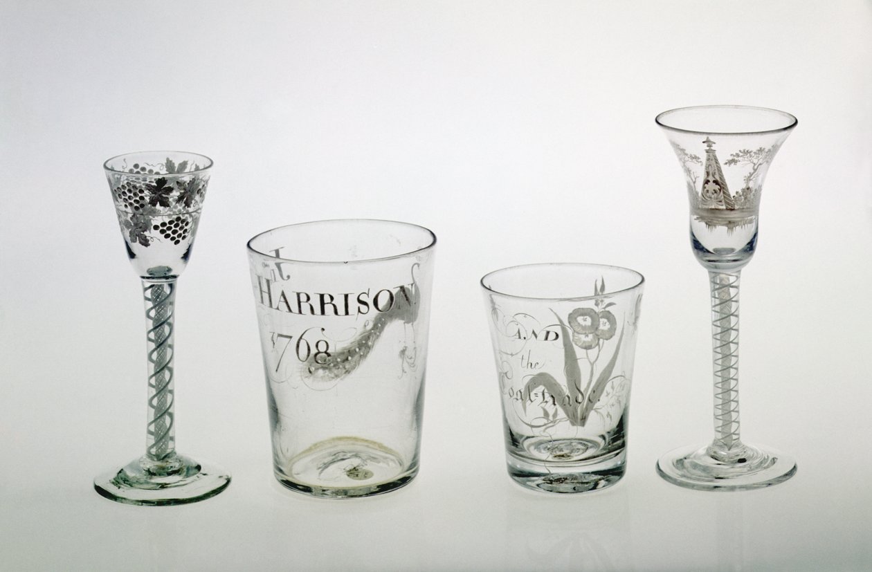 Briller fremstillet af familien Beilby, ca. 1750 (emaljeret glas) af English School
