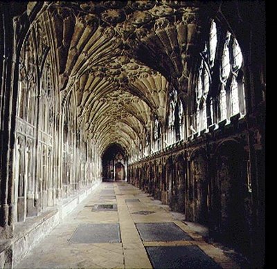 Gloucester Cathedral, viftehvælvet kloster af English School