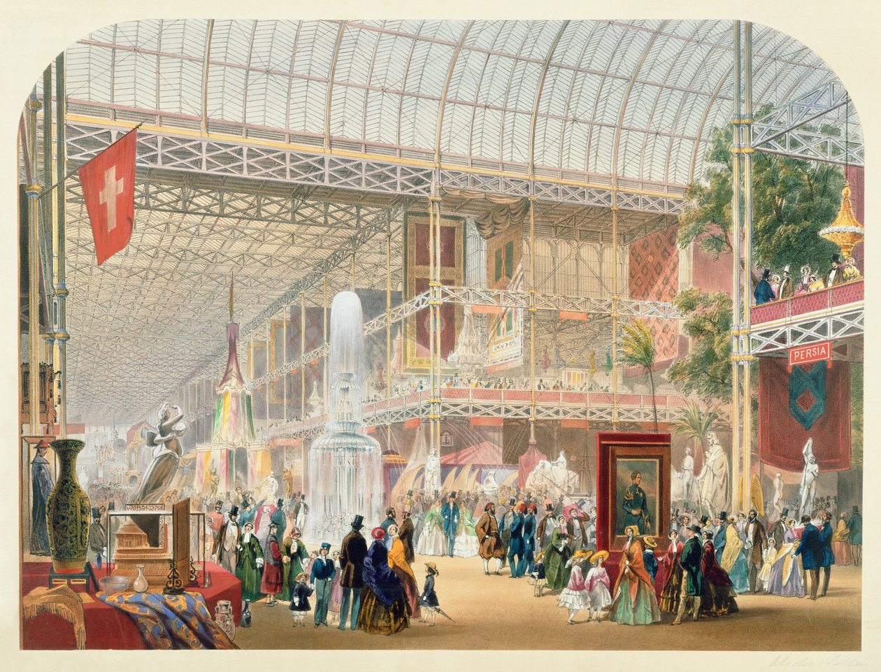 Store udstilling, 1851: Krystalpaladsets centrale tværskib af English School