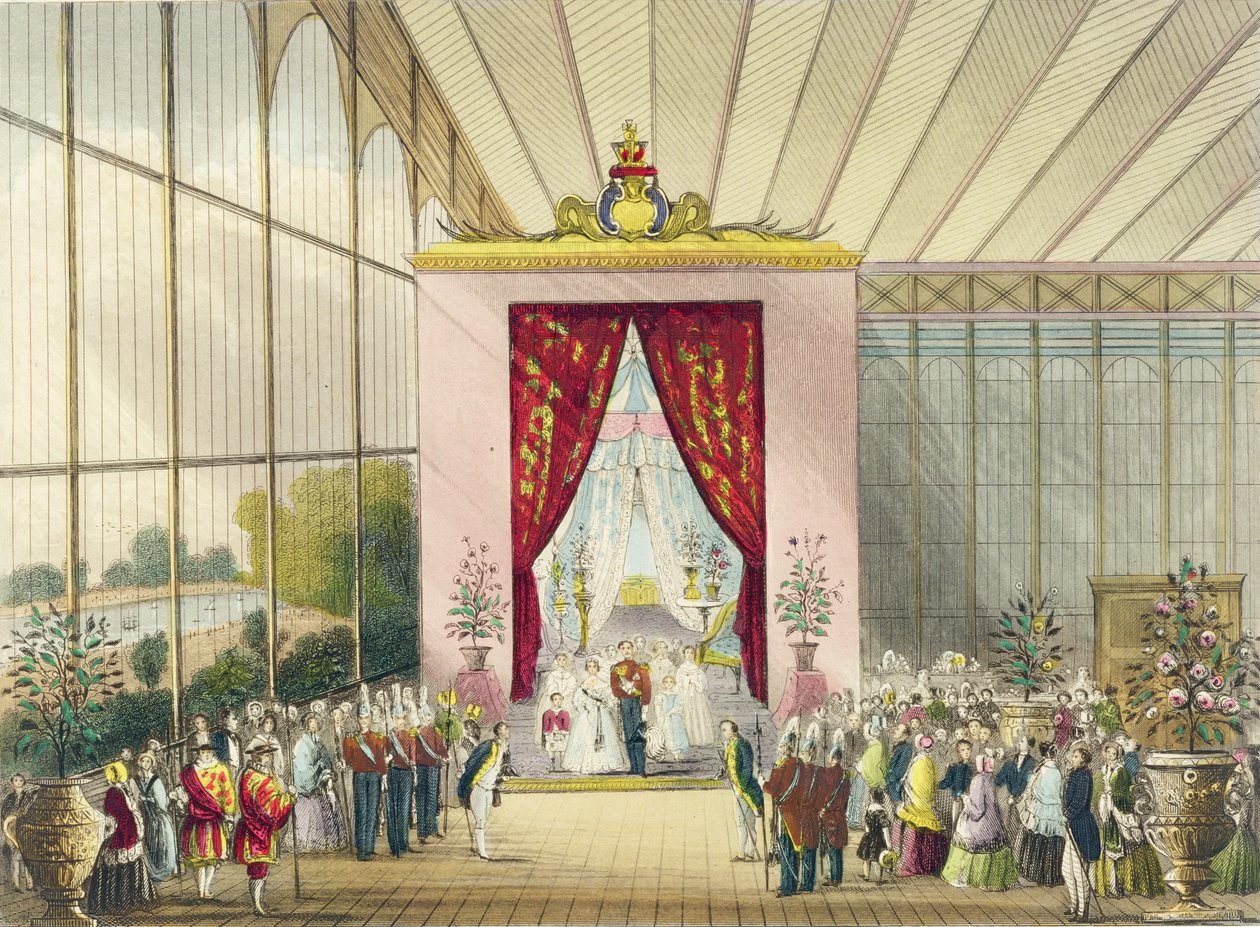 Store udstilling, 1851: Her Majestys Boudoir, ved Chevanne, pub. af Read & Co. af English School