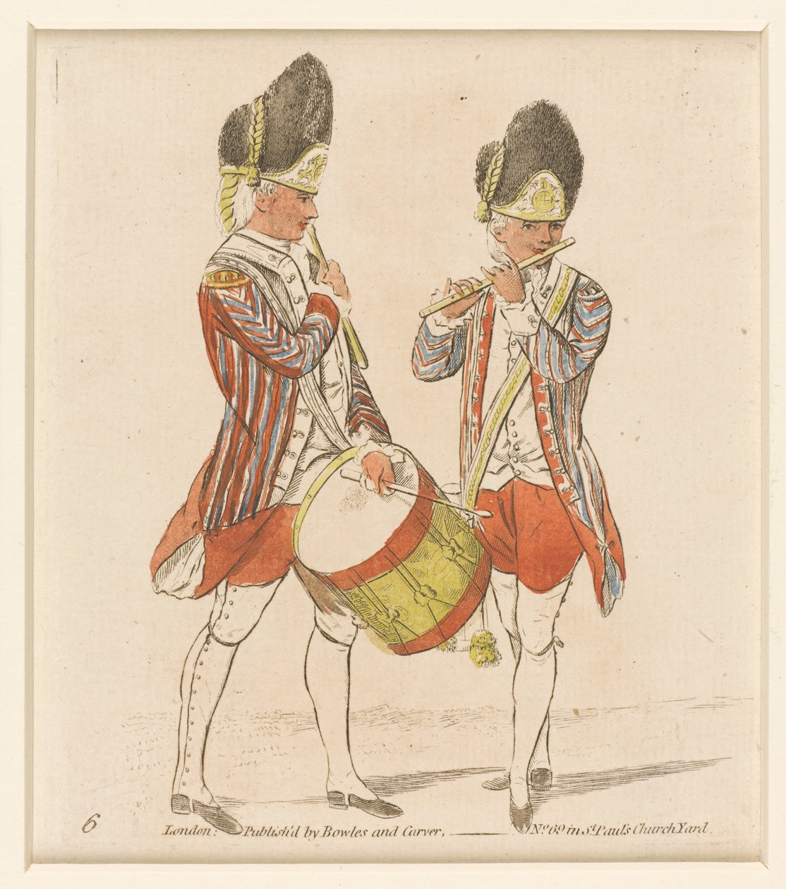 Grenadier trommeslager og fifer, 1779 af English School
