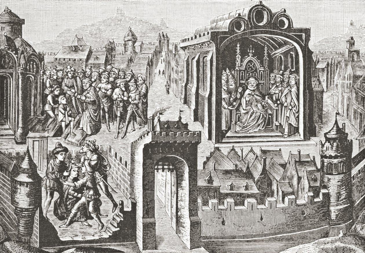 Imaginært valg af St. Peter til pave, 1878 af English School