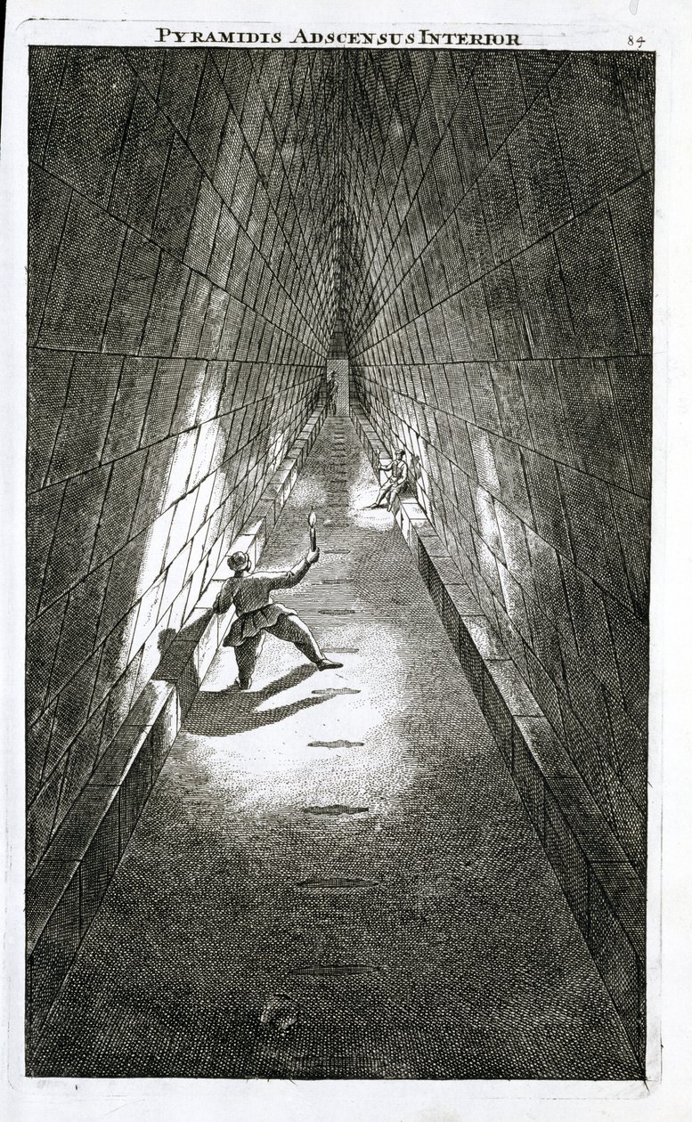 Indvendig opstigning af en pyramide, ca. 1780 af English School