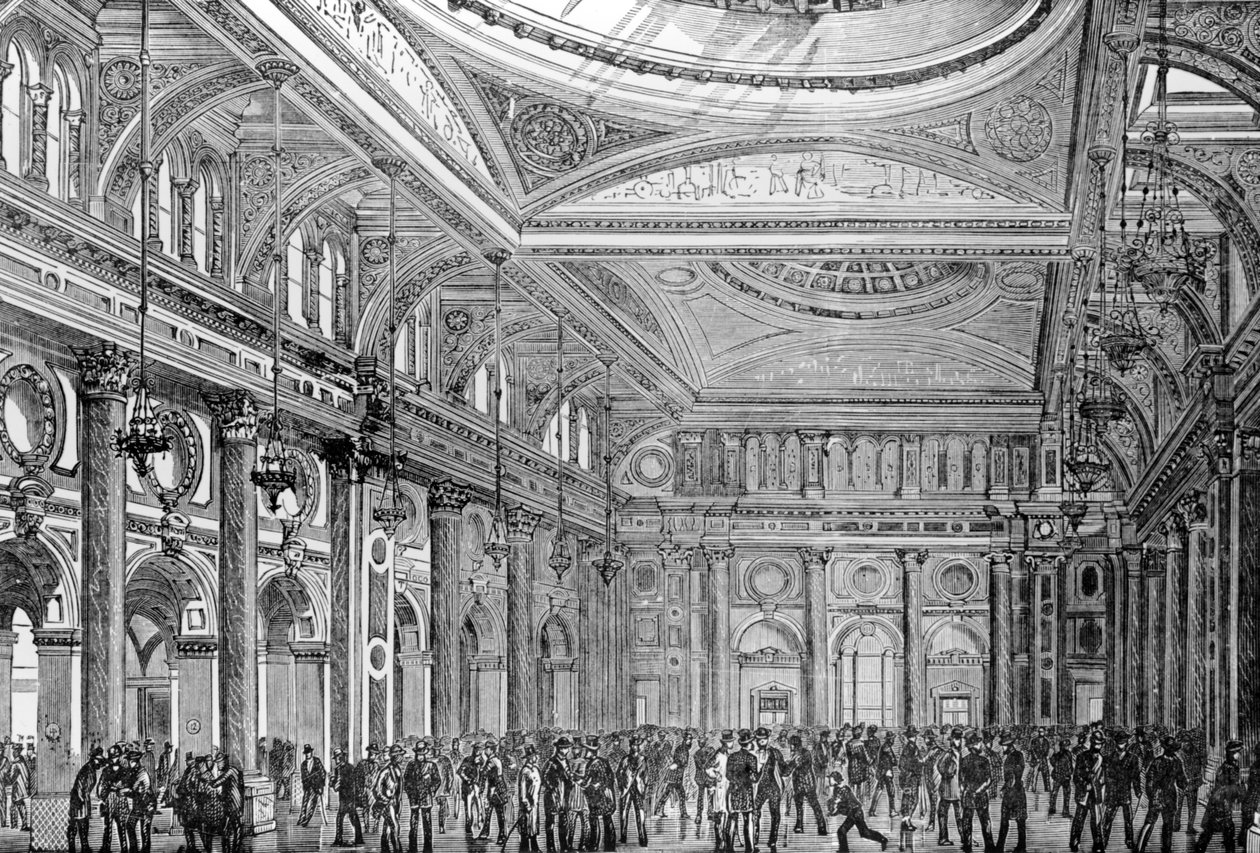 Interiør af Royal Exchange, Manchester af English School