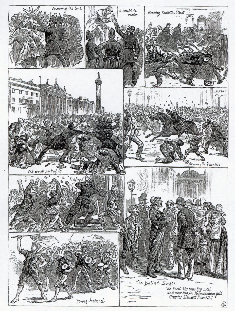 Irish Land League Agitation, illustrationer fra 