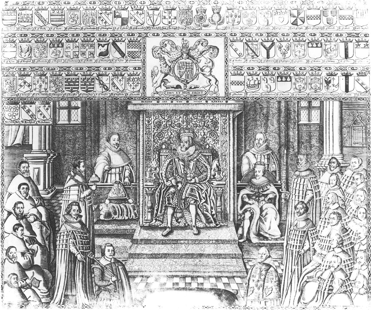 James I af England (1566-1625) ved hoffet af English School