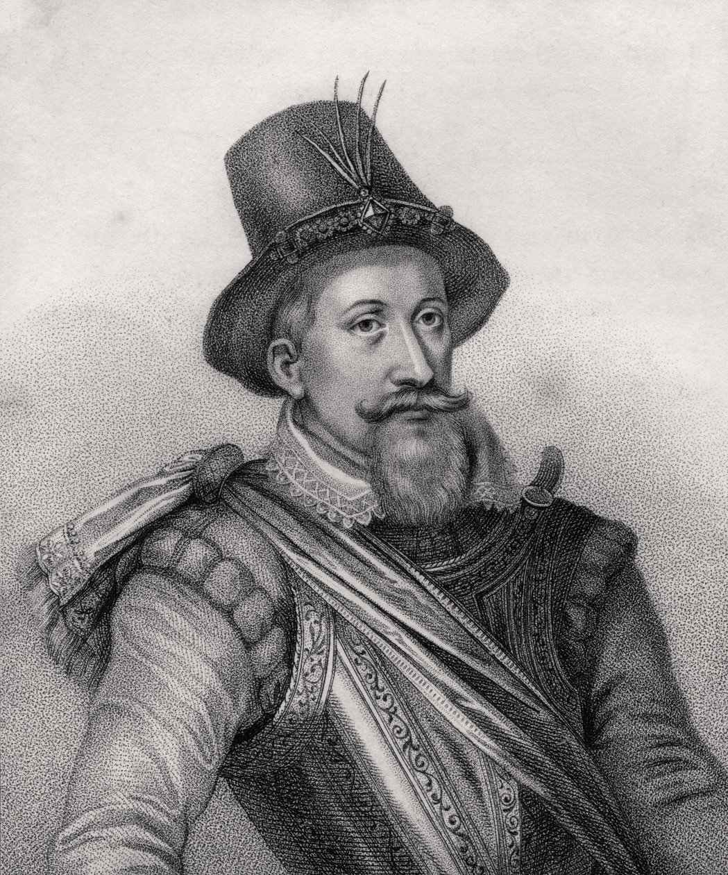 James I af England, graveret af Bocquet, fra 