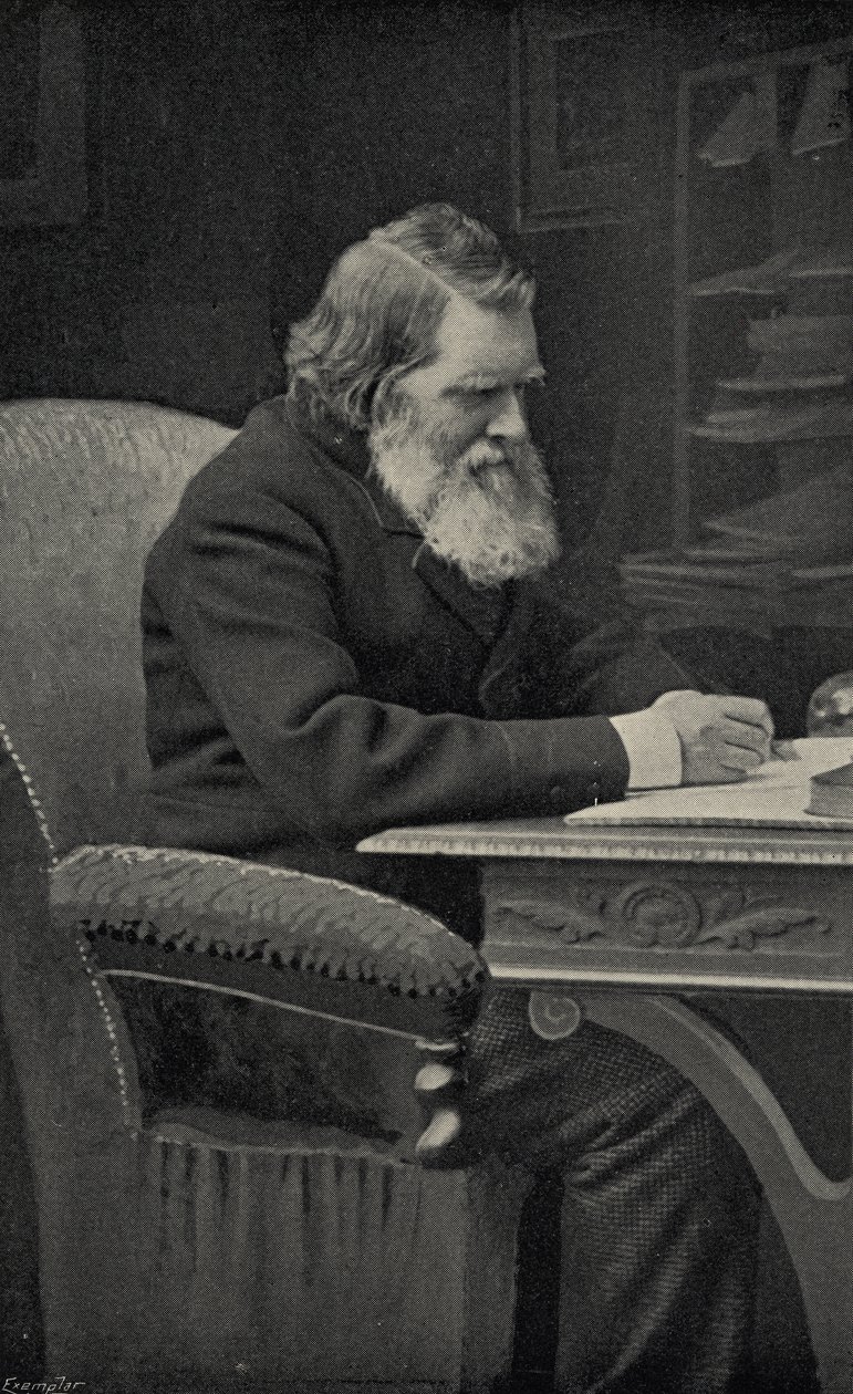 John Ruskin (1819-1900) i sit studie af English School