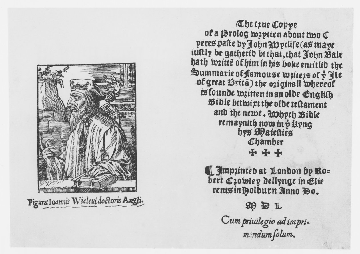 John Wycliffe (1328-84) 1548 af English School