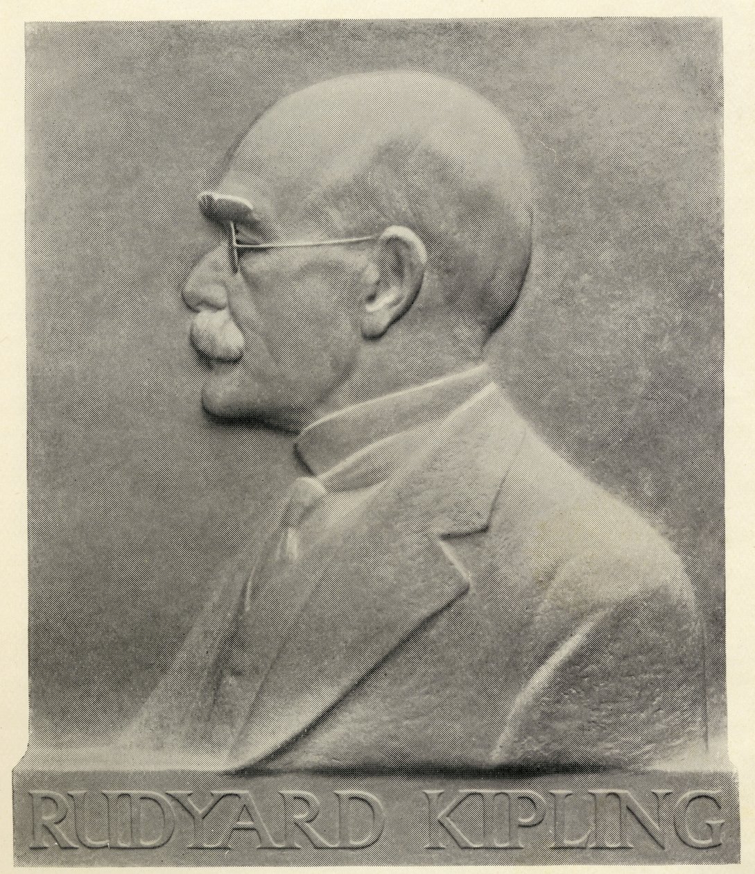 Joseph Rudyard Kipling, en plakette af Patrick Synge-Hutchison, fra 