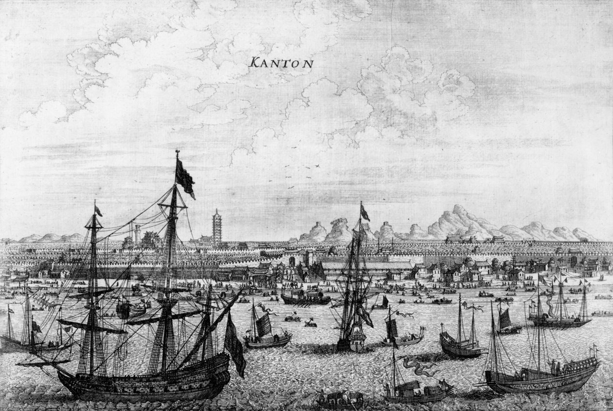 Kanton, Kina, 1669 af English School