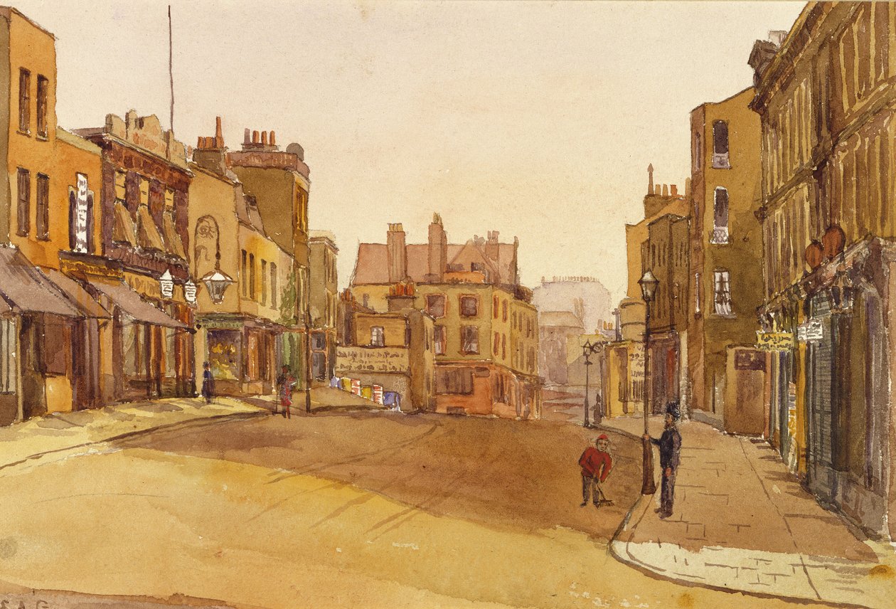 Kensington Church Street, 1892 af English School
