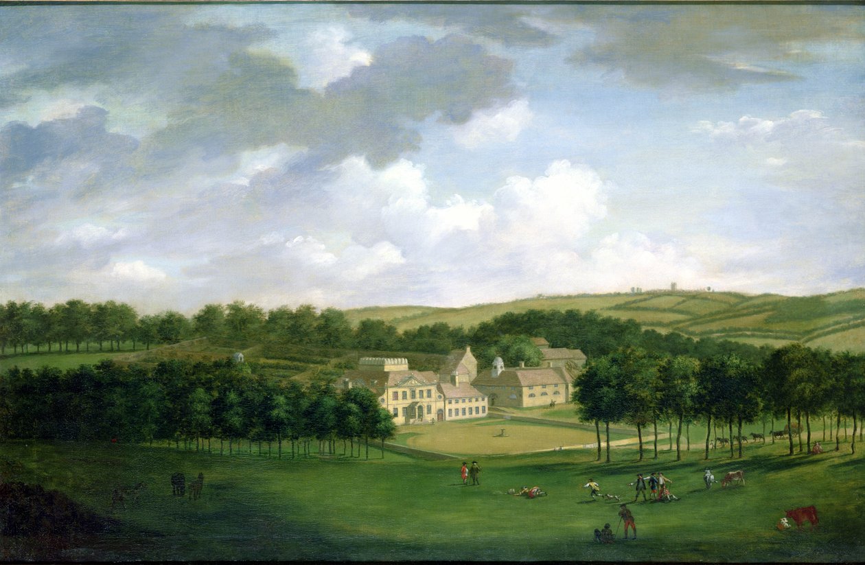 Kidbrooke Park, Kent, tidligere tilskrevet George Lambert (1700-65) c.1740-50 af English School