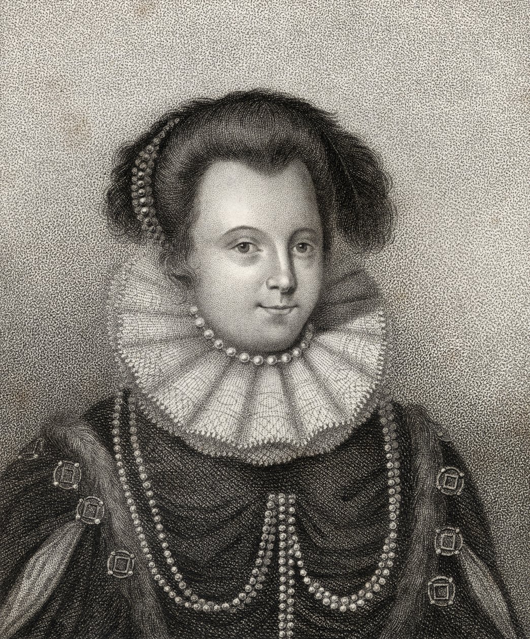 Lady Margaret Russell, graveret af Bocquet, illustration fra 