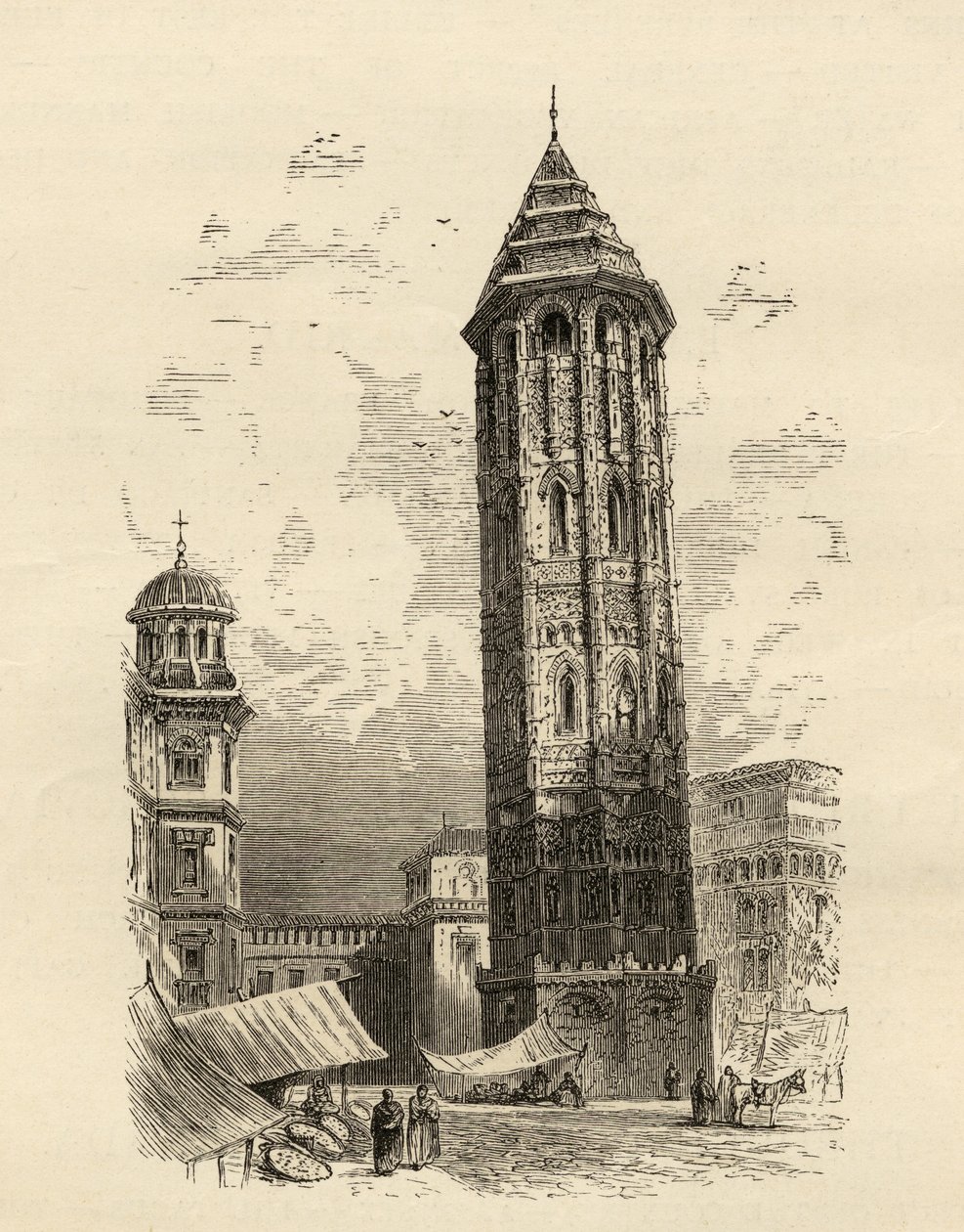 Det skæve tårn i Saragossa, illustration fra 