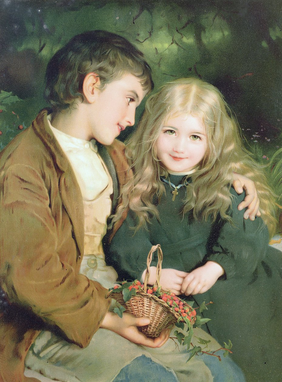 Little Sweethearts, fra en Pears Annual, c.1880 af English School