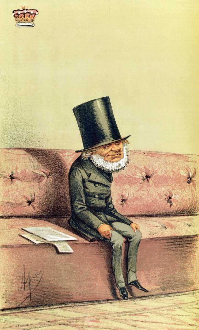 Lord John Russell (1792-1878) tegneserie fra Vanity Fair, 1869 af English School