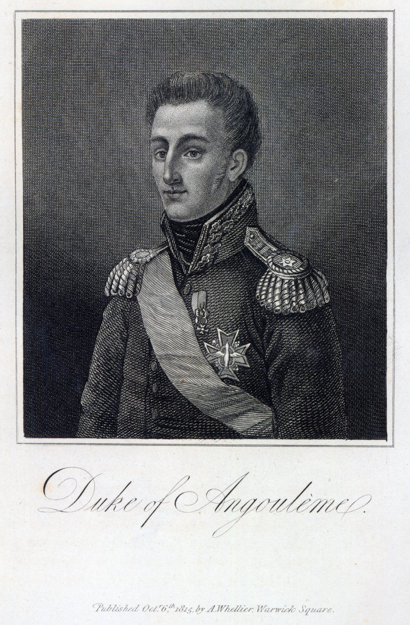 Louis-Antoine de Bourbon (1775-1844) hertug af Angouleme af English School