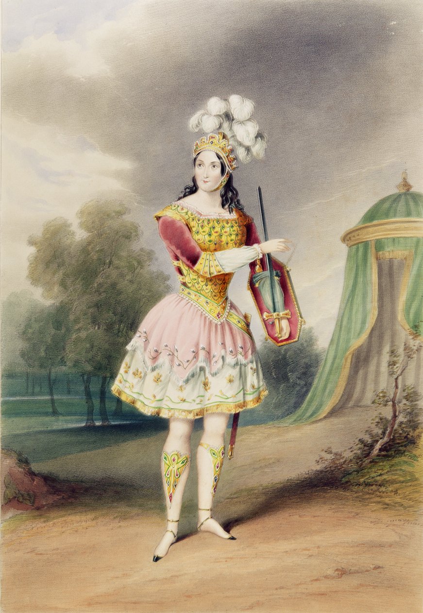 Louisa Fairbrother som Eglantine i `Valentine and Orson, 1843 af English School