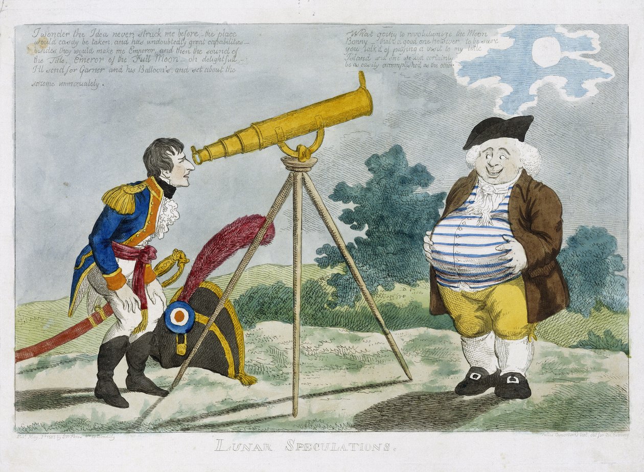 Månespekulationer, 1803 af English School