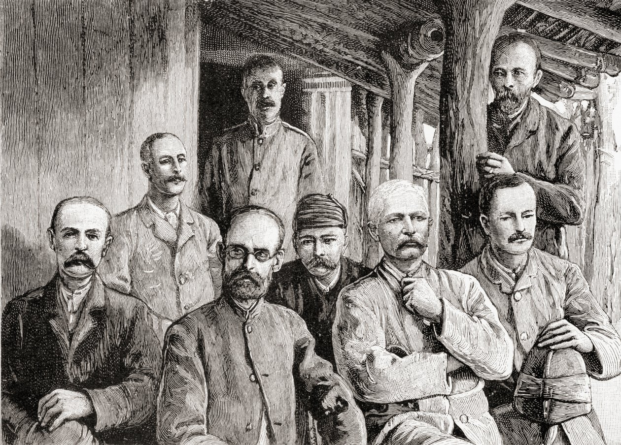 Mackays missionærstation i Usambiro, 1890 (trægravering) af English School