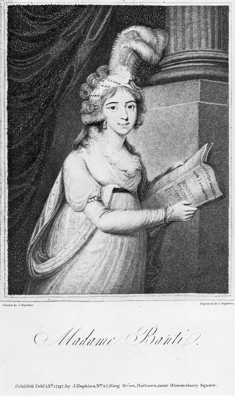 Madame Banti, graveret af J. Singleton, 1797 af English School