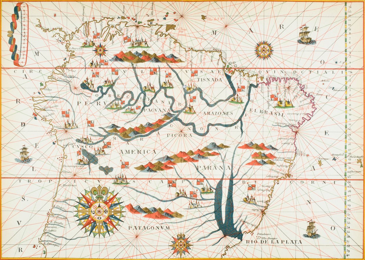 Kort over Amerika, 1878 af English School