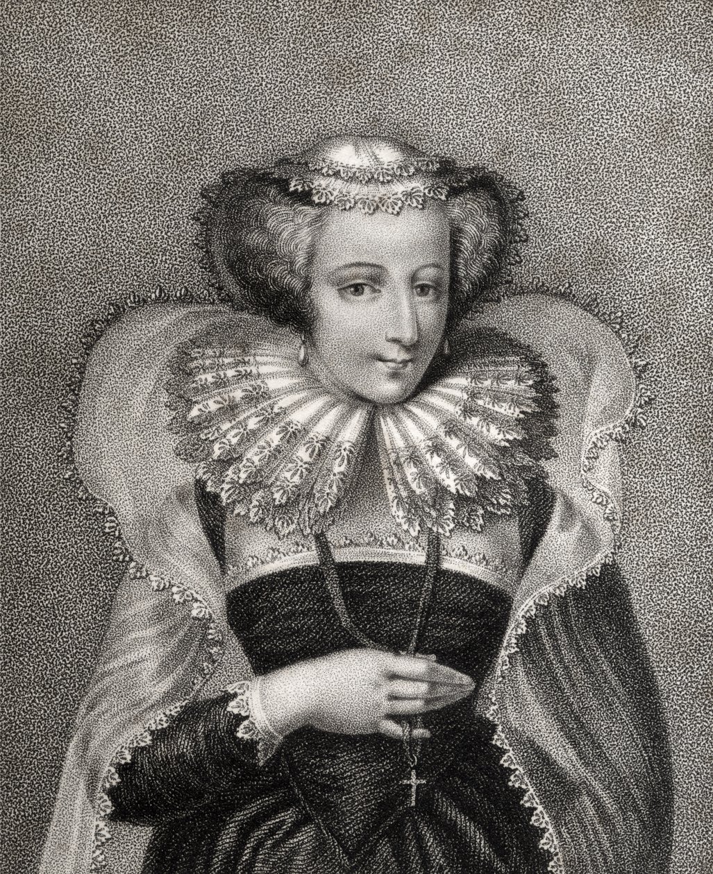 Mary Queen of Scots, graveret af Bocquet, illustration fra 